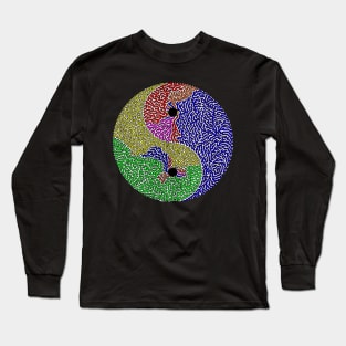 Rainbow Yin and Yang Long Sleeve T-Shirt